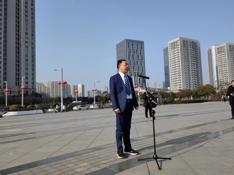 威武出征（zhēng），有我必勝！——色多多www视频在线观看生化2023年銷售團（tuán）隊出征儀（yí）式(圖2)